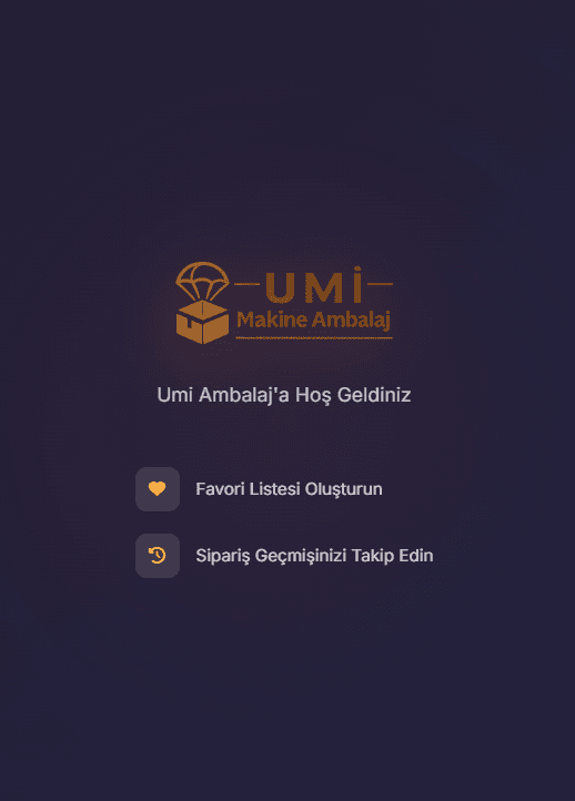 Mobil karşılama: favori listesi ve sipariş geçmişi